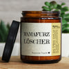 mamafurz löscher | vanille, Natürliche Vanille, GLÜCKLICHT Kerze im Glas, Sojawachs Duftkerzen im Glas mit Spruch und aufregendem Duft, ideal als originelles, handgemachtes Geschenk