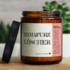 mamafurz löscher | valenti, Kirsch-Vanille, GLÜCKLICHT Kerze im Glas, Sojawachs Duftkerzen im Glas mit Spruch und aufregendem Duft, ideal als originelles, handgemachtes Geschenk