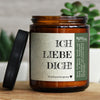 ich liebe dich! | wald, Waldspaziergang, GLÜCKLICHT Kerze im Glas, Sojawachs Duftkerzen im Glas mit Spruch und aufregendem Duft, ideal als originelles, handgemachtes Geschenk