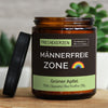 männerfreie zone | https://frechekerzen.s3.eu-central-1.amazonaws.com/release/250ml+GROSS/lgbtq/lesbian/images/greenap/main-live.jpg FRECHEKERZEN, Witzige Sojawachs Duftkerze mit frechem Spruch und aufregendem Duft, ideal als lustiges handgemachtes Geschenk