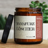 mamafurz löscher | marrake, Marrakesch, GLÜCKLICHT Kerze im Glas, Sojawachs Duftkerzen im Glas mit Spruch und aufregendem Duft, ideal als originelles, handgemachtes Geschenk