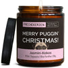 Kerze mit Spruch | merry puggin' christmas!
