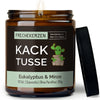 kack tusse | https://frechekerzen.s3.eu-central-1.amazonaws.com/release/250ml+GROSS/partner/frau/images/eukalyp/main-ob.jpg FRECHEKERZEN, Witzige Sojawachs Duftkerze mit frechem Spruch und aufregendem Duft, ideal als lustiges handgemachtes Geschenk