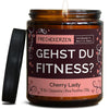 Kerze im Glas | gehst du fitness?