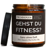 Kerze im Glas | gehst du fitness?