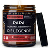 Duftkerze mit Spruch | papa. der mann. der mythos. die legende.