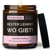 Kerze mit Spruch | bester lehrer wo gibt!