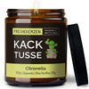 Kerze mit Spruch | kack tusse