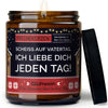 Geschenkkerze | scheiss auf vatertag. ich liebe dich jeden tag!