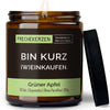 Kerze mit Spruch | bin kurz (w)einkaufen.