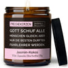 Kerze mit Spruch | gott schuf alle menschen gleich, aber nur die besten durften fahrlehrer werden.