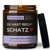 Deko Kerze | du hast recht, schatz.