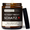 Deko Kerze | du hast recht, schatz.