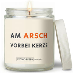 Kerze mit Spruch | am arsch vorbei kerze