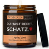 Deko Kerze | du hast recht, schatz.