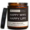 Lustige Duftkerze | happy wife happy life