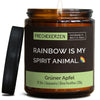 Kerze mit Spruch | rainbow is my spirit animal.