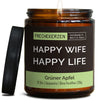 Lustige Duftkerze | happy wife happy life