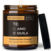 Duftkerze mit Spruch | te: amo quila