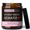 Deko Kerze | du hast recht, schatz.