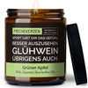 sport gibt dir das gefühl, besser auszusehen. glühwein übrigens auch. | https://frechekerzen.s3.eu-central-1.amazonaws.com/release/250ml+GROSS/weihnachten/images/greenap/main-ob.jpg FRECHEKERZEN, Witzige Sojawachs Duftkerze mit frechem Spruch und aufregendem Duft, ideal als lustiges handgemachtes Geschenk