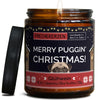 Kerze mit Spruch | merry puggin' christmas!