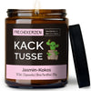 Kerze mit Spruch | kack tusse