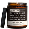 Kerze mit Spruch | ich liebe es mit wein zu kochen, manchmal gebe ich ihn sogar ins essen.