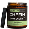 Kerze mit Spruch | chefin vom dienst