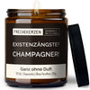 Kerze im Glas | existenzängste? champagner!