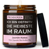 Kerze mit Spruch | ich bin definitiv die heißeste im raum.