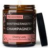 Kerze im Glas | existenzängste? champagner!