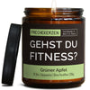 Kerze im Glas | gehst du fitness?