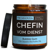 Kerze mit Spruch | chefin vom dienst