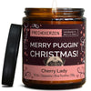 Kerze mit Spruch | merry puggin' christmas!