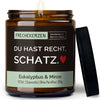 Deko Kerze | du hast recht, schatz.