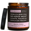 Kerze mit Spruch | wenn ich beim yoga die kerze nicht schaffe, mache ich einfach ein teelicht.