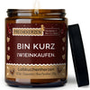 Kerze mit Spruch | bin kurz (w)einkaufen.