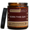 Kerze mit Spruch | born this gay.