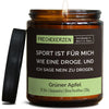 Kerze mit Spruch | sport ist für mich wie eine droge. und ich sage nein zu drogen.