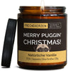 Kerze mit Spruch | merry puggin' christmas!