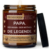 Duftkerze mit Spruch | papa. der mann. der mythos. die legende.