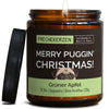 Kerze mit Spruch | merry puggin' christmas!