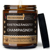 Kerze im Glas | existenzängste? champagner!