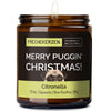 Kerze mit Spruch | merry puggin' christmas!
