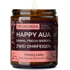 Kerze im Glas | happy aua. einmal frech werden, zwei ohrfeigen.