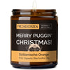 Kerze mit Spruch | merry puggin' christmas!