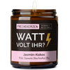Duftkerze mit Spruch | watt volt ihr?