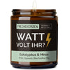 Duftkerze mit Spruch | watt volt ihr?