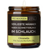 Duftkerze mit Spruch | verliebte männer haben schmetterlinge im schlauch.